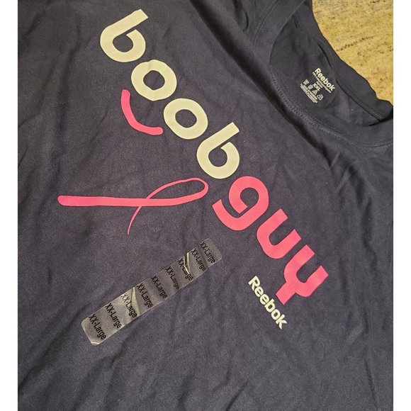 Reebok T-Shirt Adult Size XXL Boobguy Avon Walk for Breast Cancer Blue pink - Picture 8 of 12